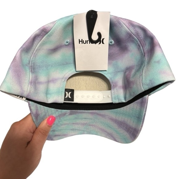 NWT Hurley Pastel Tie Dye Baseball Cap, Teal and Purple - Picture 7 of 9